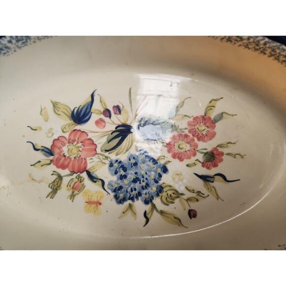 Flora Pamela Gladding Oval Baker Certified Intl Casserole Dish Handpaint Floral - Picture 2 of 6